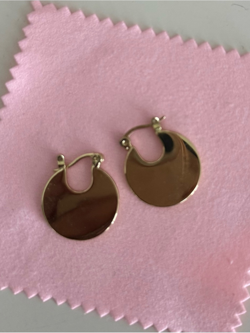 Ana Luisa Blue & White Floral Enamel Hoop Earrings - Gold Trim - Picture 2 of 4